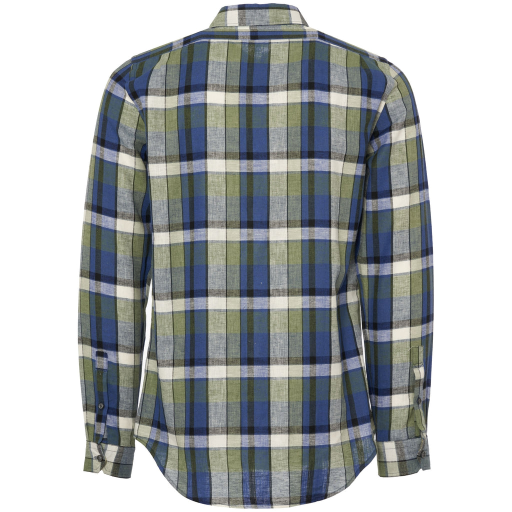 Paul Smith Classic-Fit Navy Check Patch-Pocket Shirt