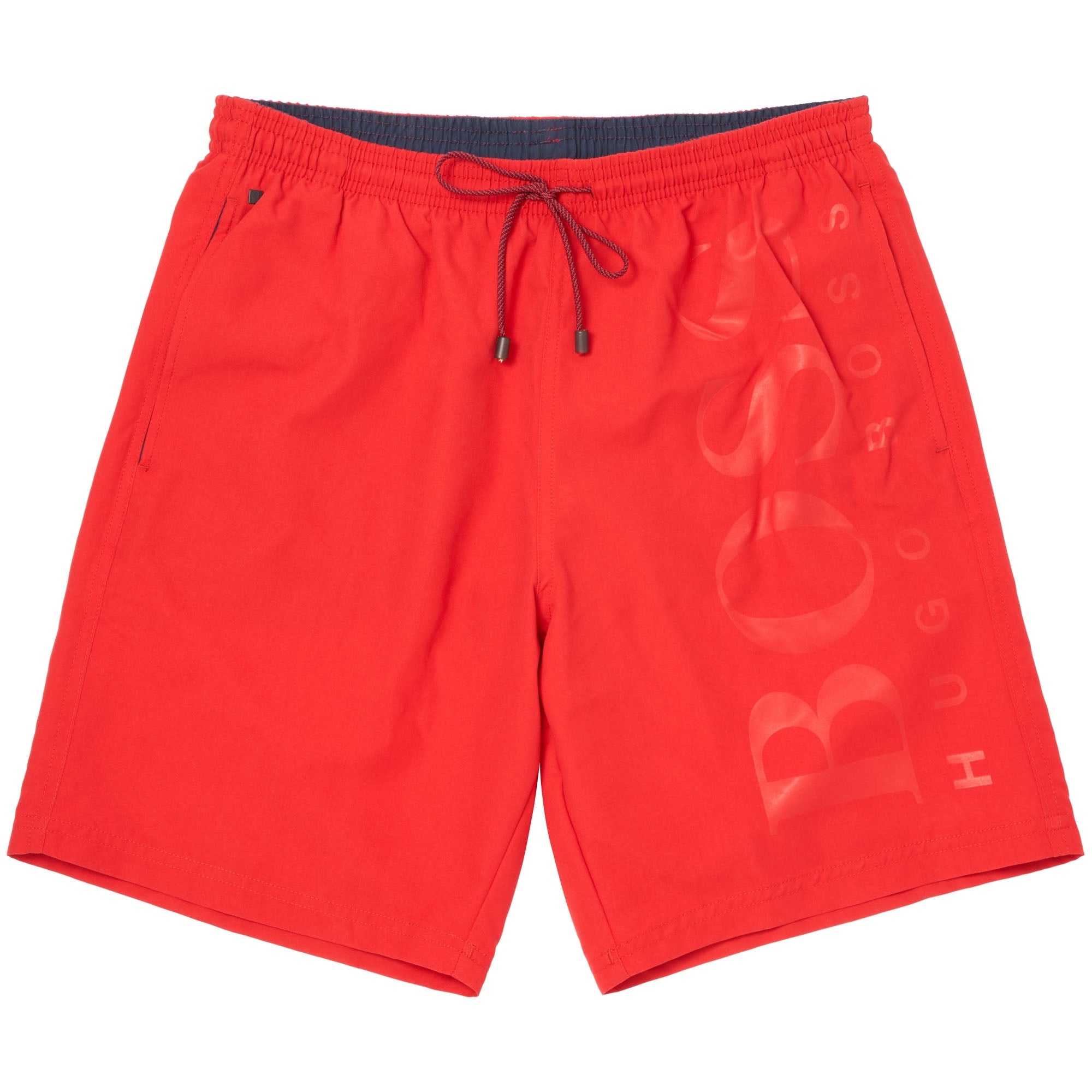 Boss Swim shorts in brushed technical fabric - Red