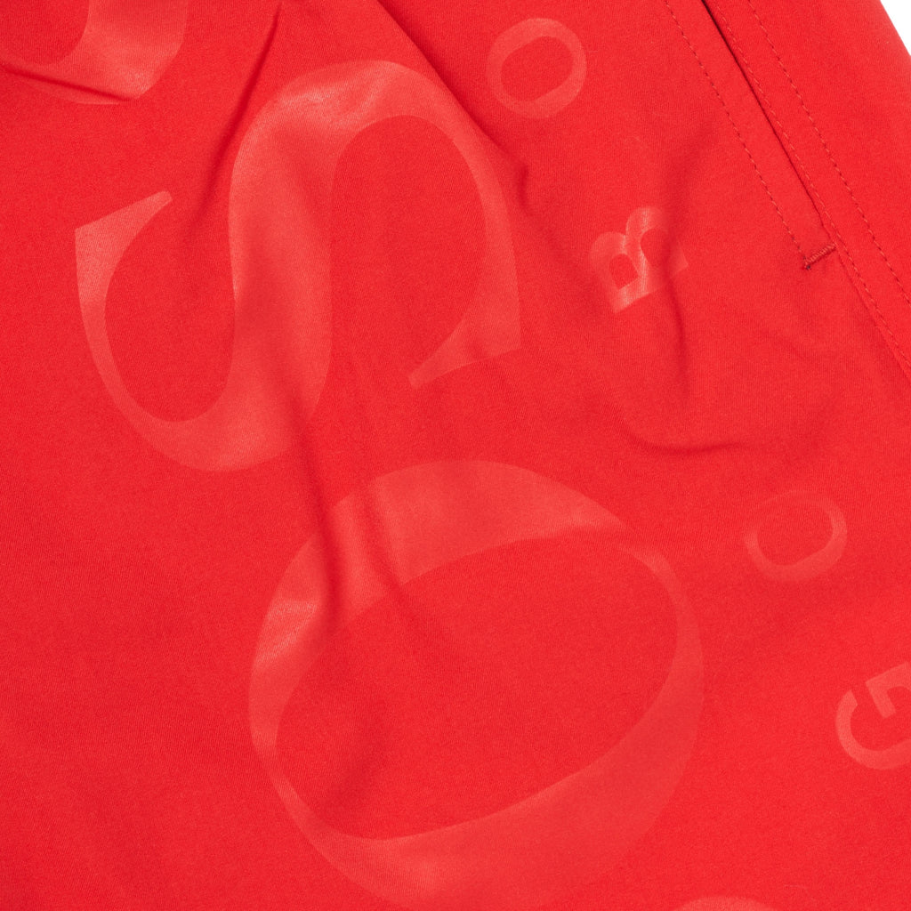 Boss Swim shorts in brushed technical fabric - Red