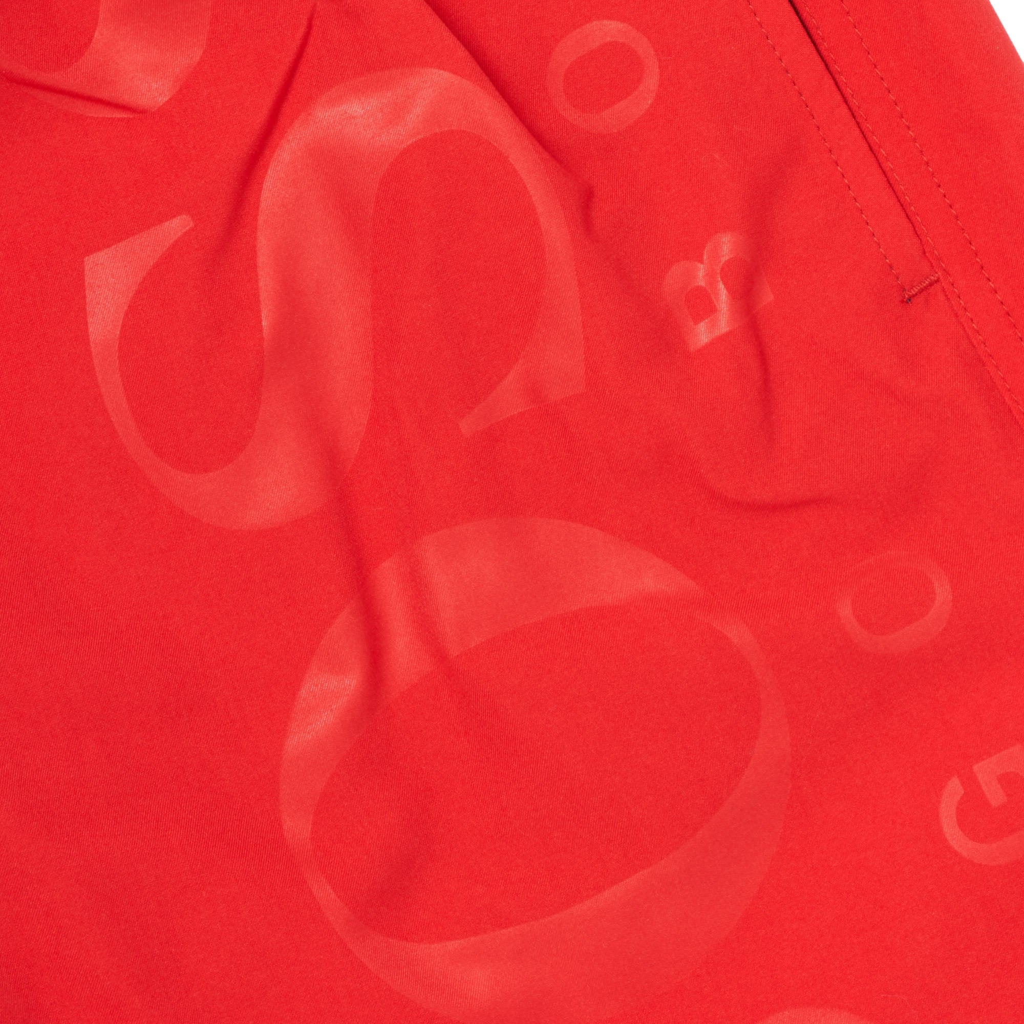 Boss Swim shorts in brushed technical fabric - Red