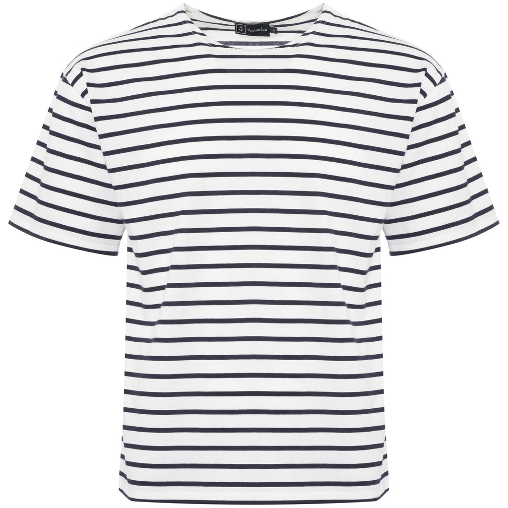 Armor Lux White & Navy Theviec Breton Sailor Shirt