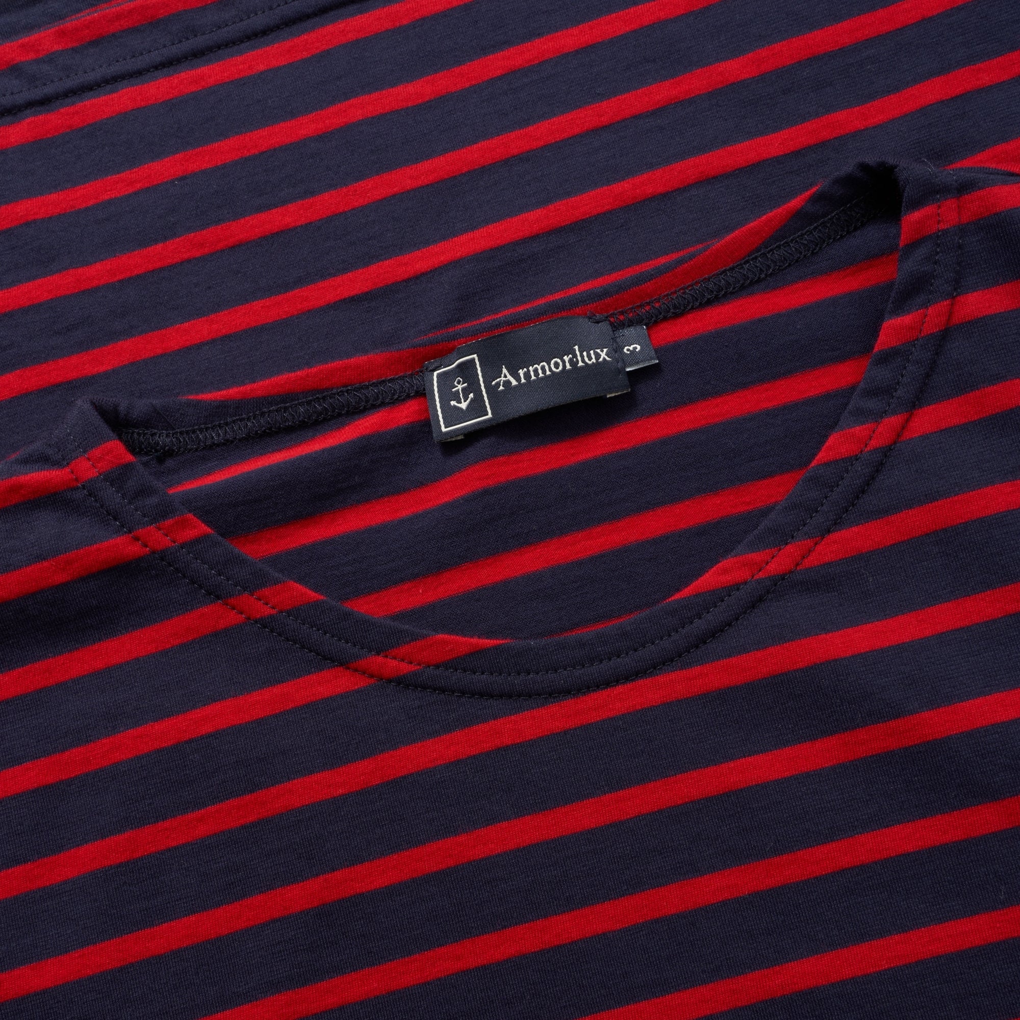 Dark Blue & Red Theviec Breton Sailor Shirt