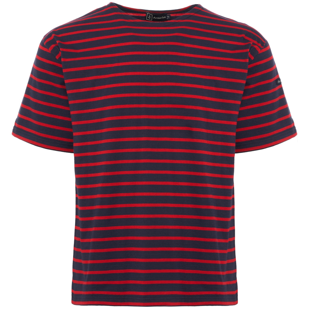 Dark Blue & Red Theviec Breton Sailor Shirt