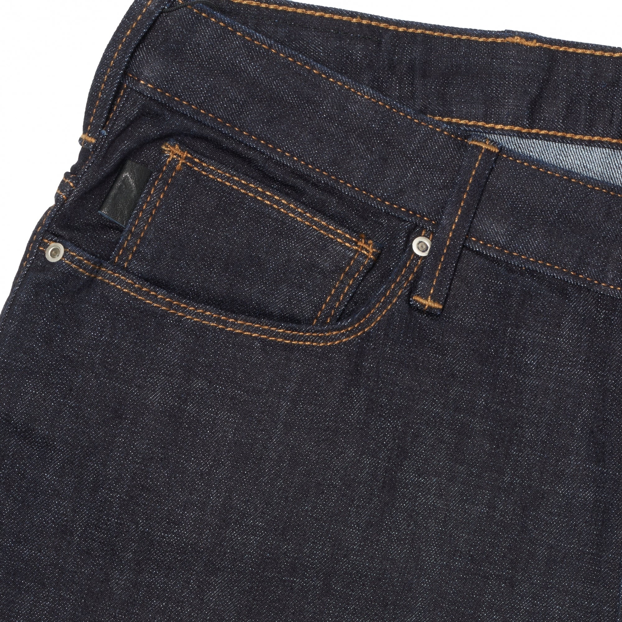 Emporio Armani Dark Blue Tobacco Stitch J06 Slim-Fit Jeans