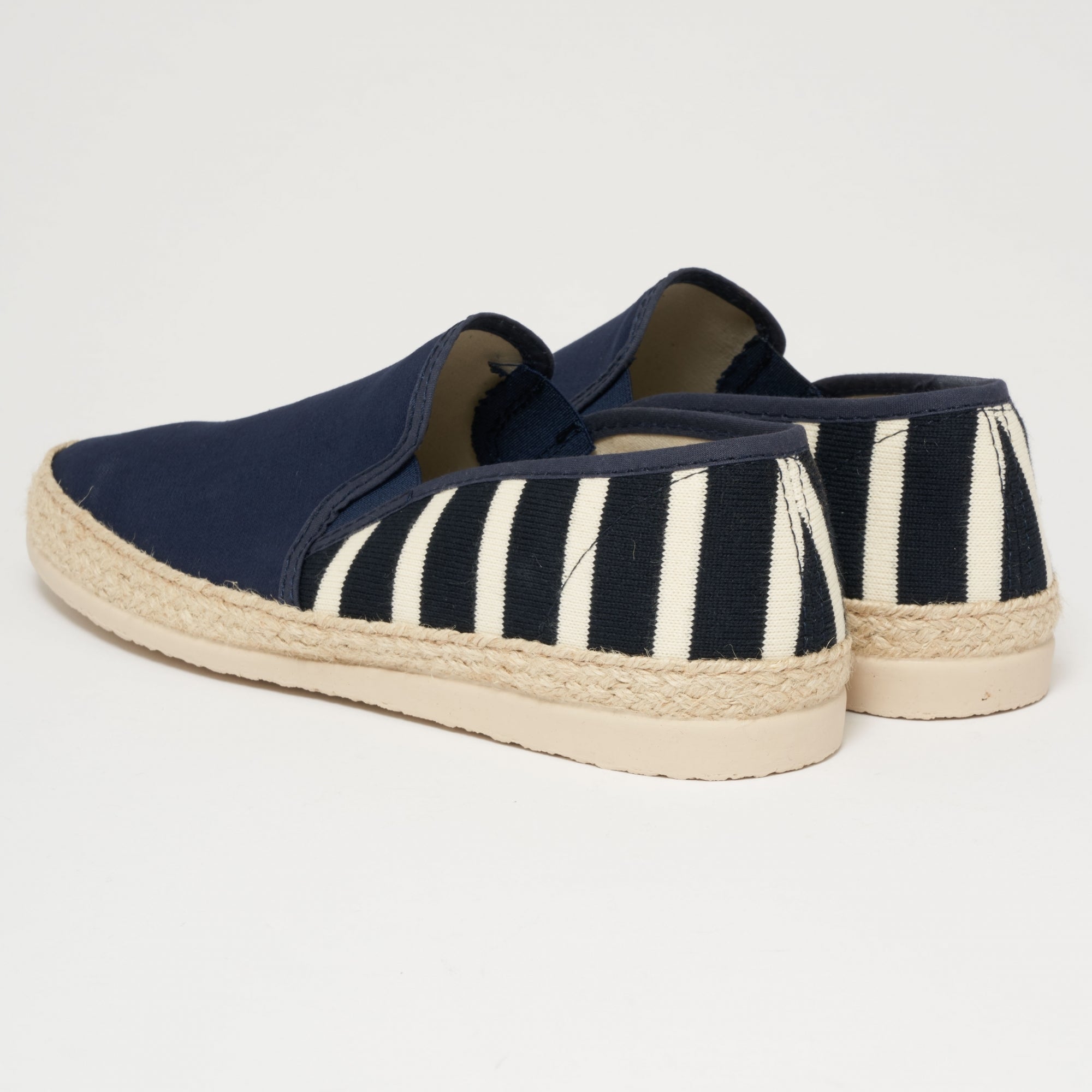 Armor Lux Striped Canvas Espadrilles - Navy & Natural