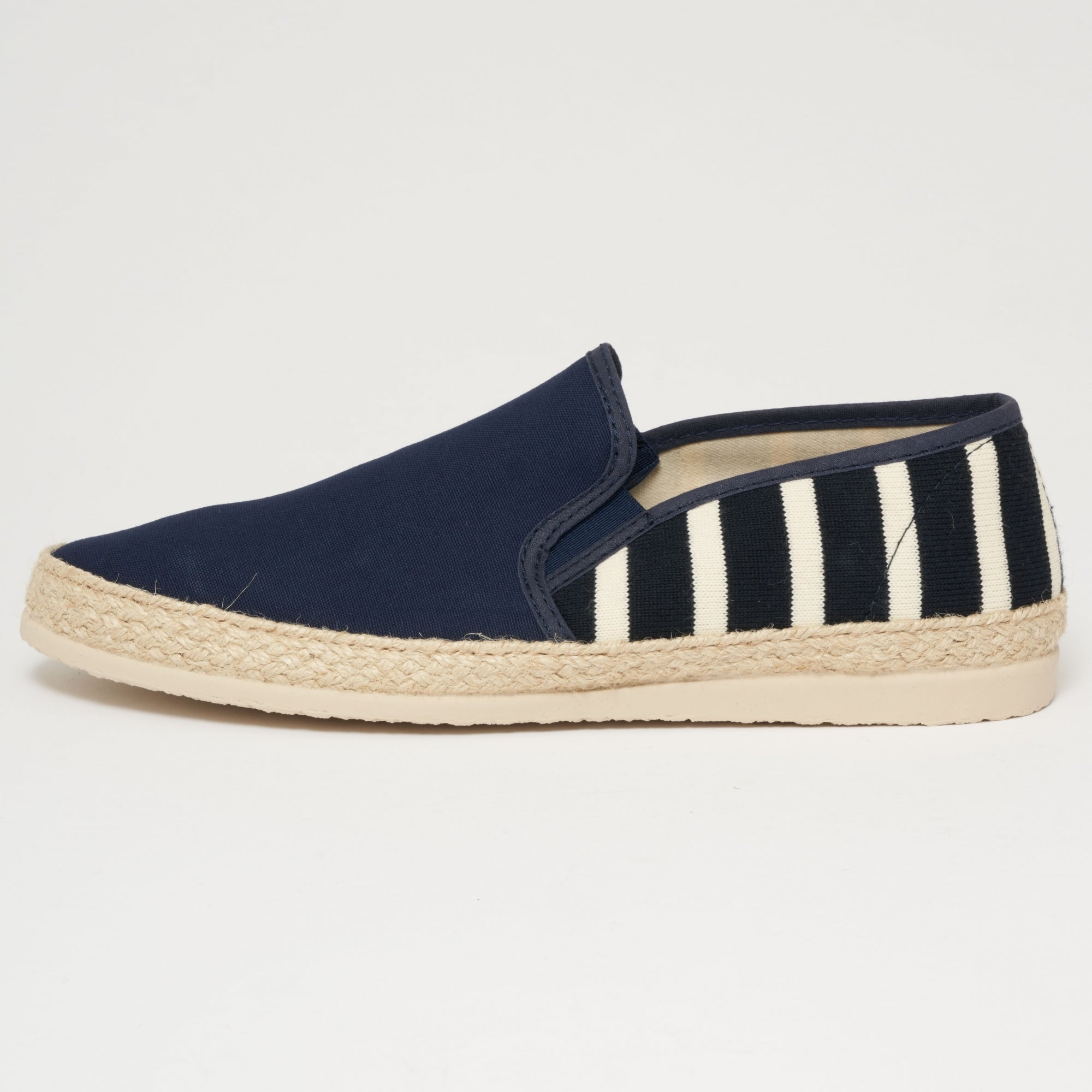 Armor Lux Striped Canvas Espadrilles - Navy & Natural