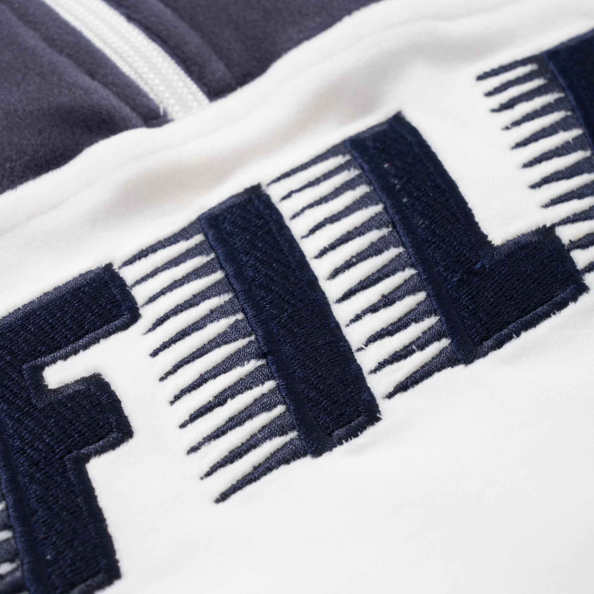 Fila Vintage White & Peacoat Easton Velour Half Zip Pullover
