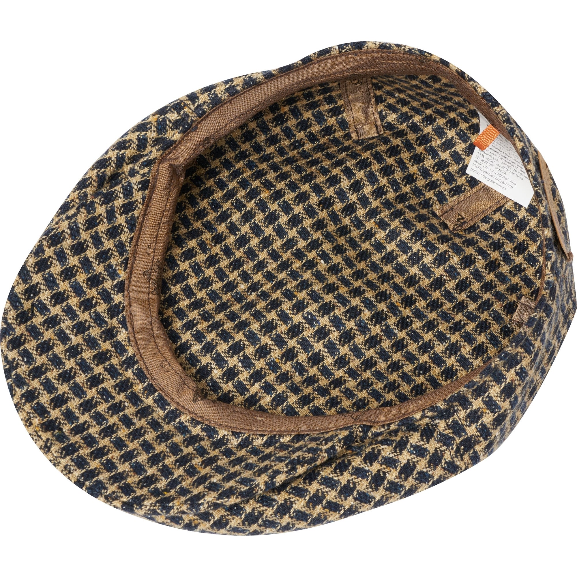 Stetson Hats Linen Flat Cap-Houndstooth