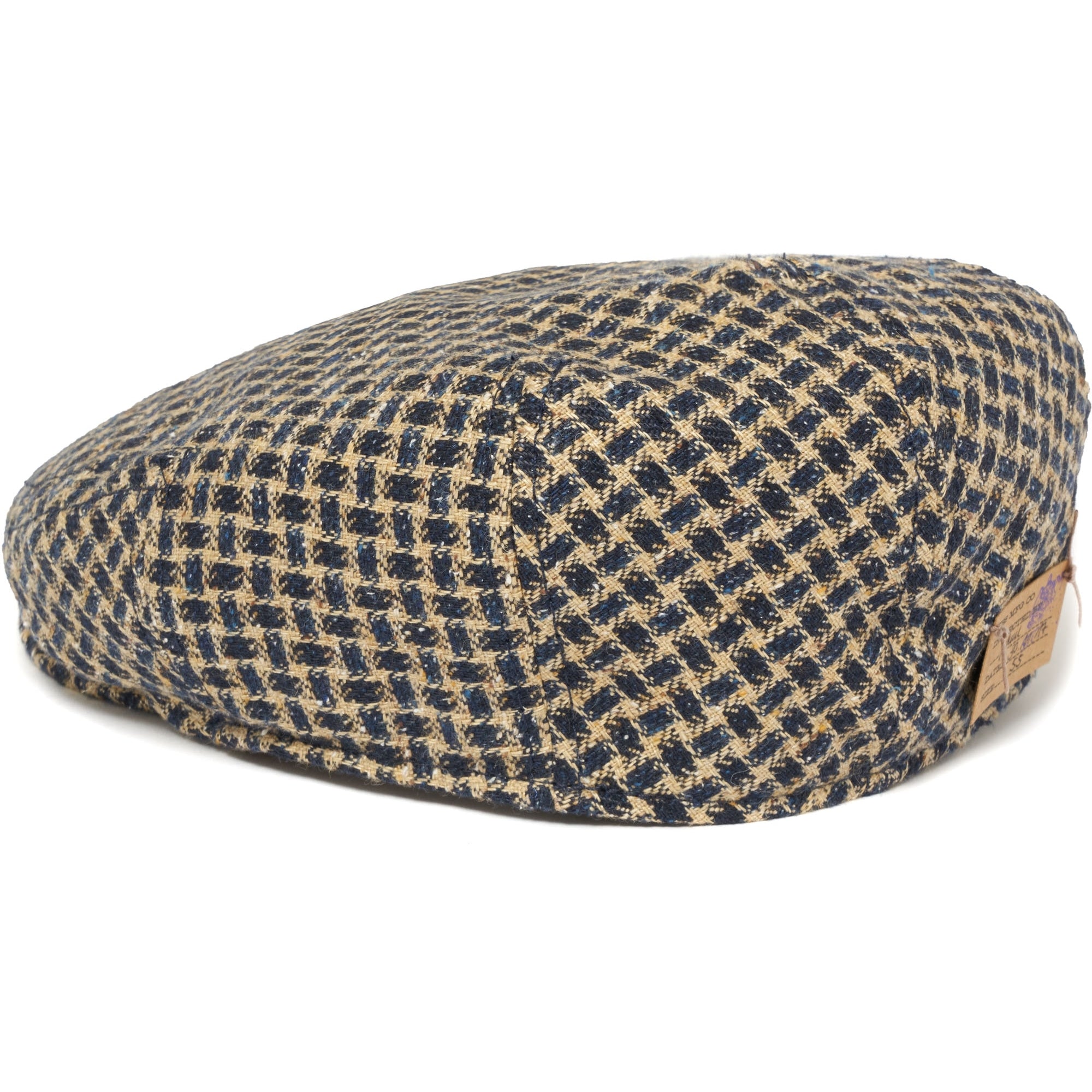 Stetson Hats Linen Flat Cap-Houndstooth