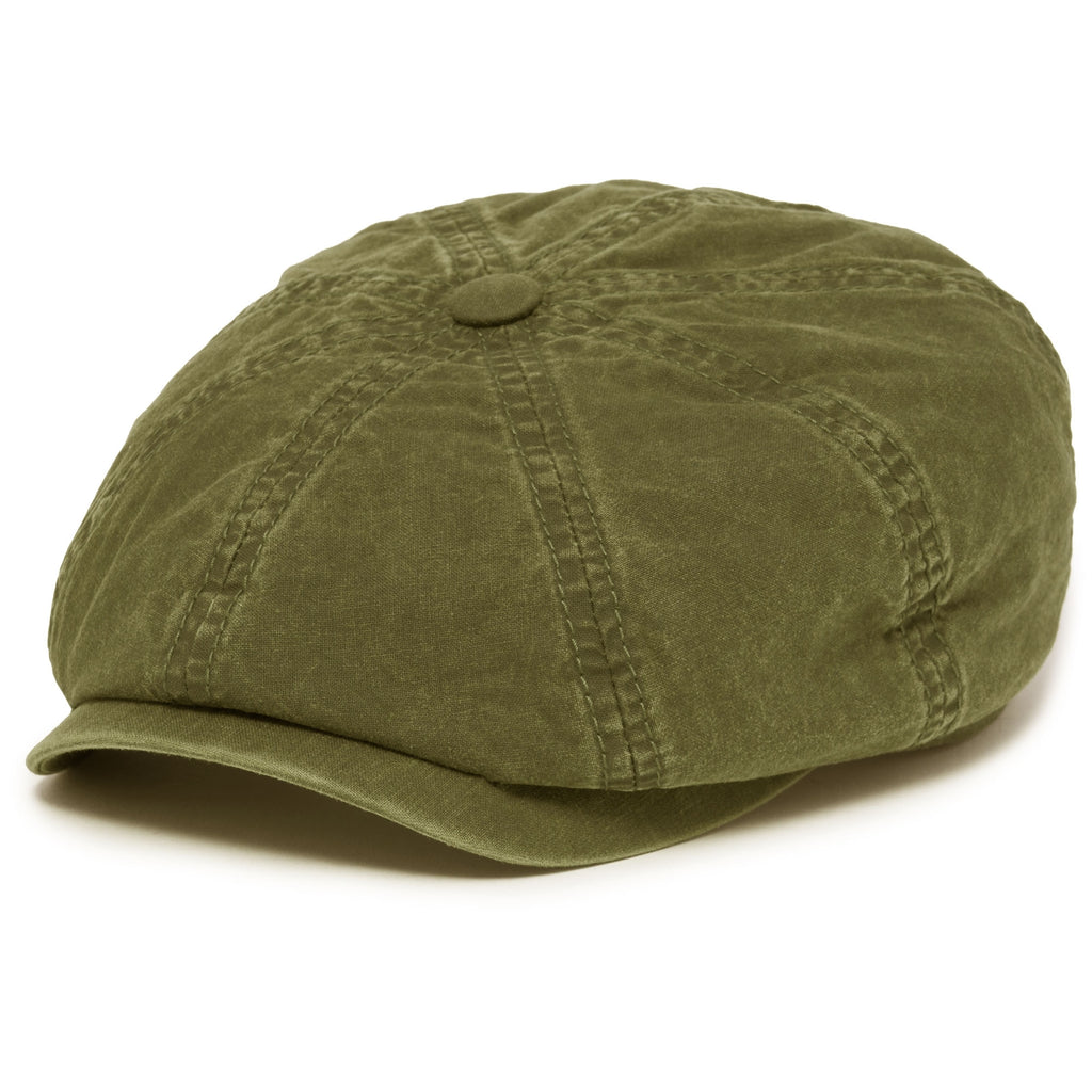 Stetson Hats Hatteras Delave Cotton Flat Cap- Khaki