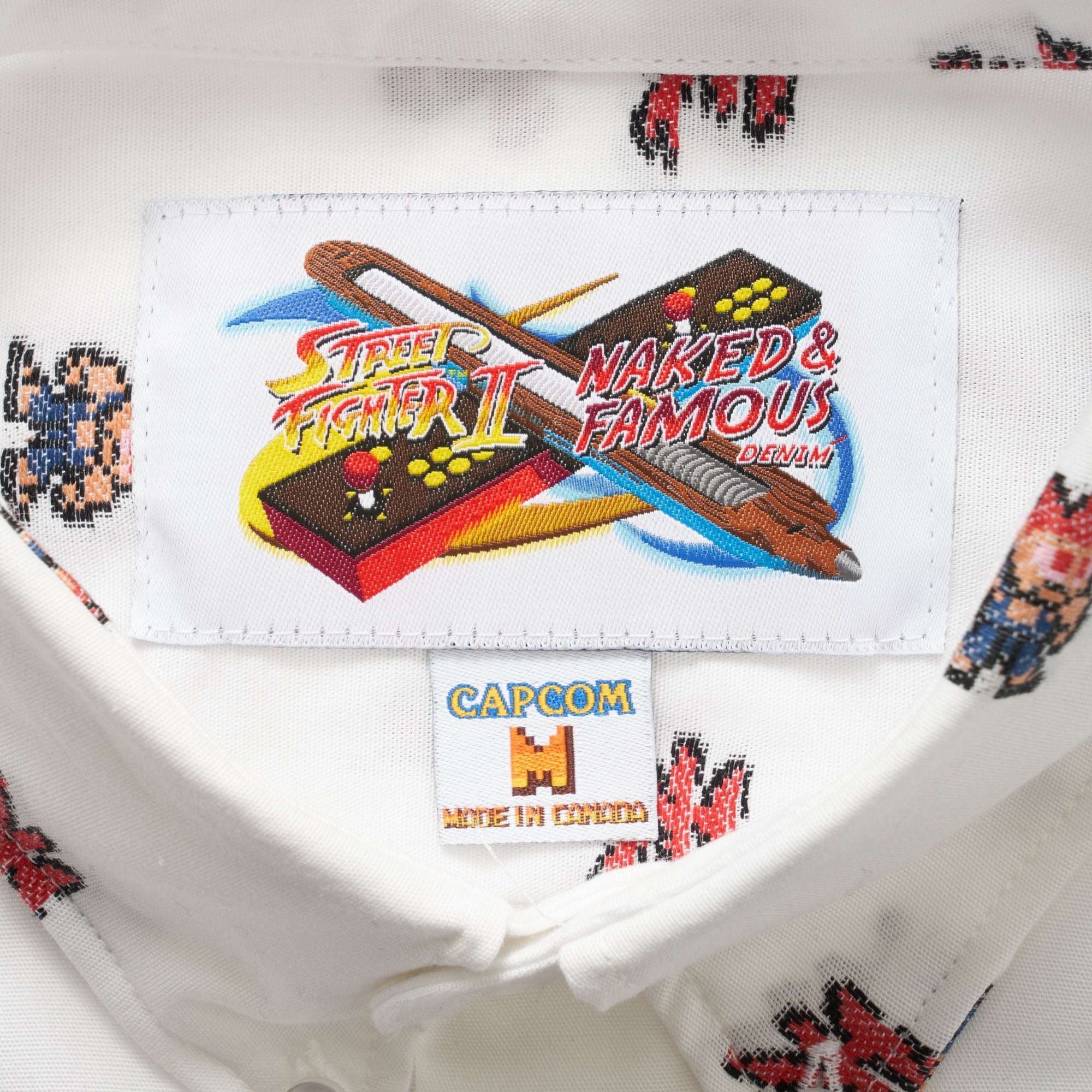 Naked & Famous x Street Fighter™ 2 White Akuma + Heaven Jacquard Shirt