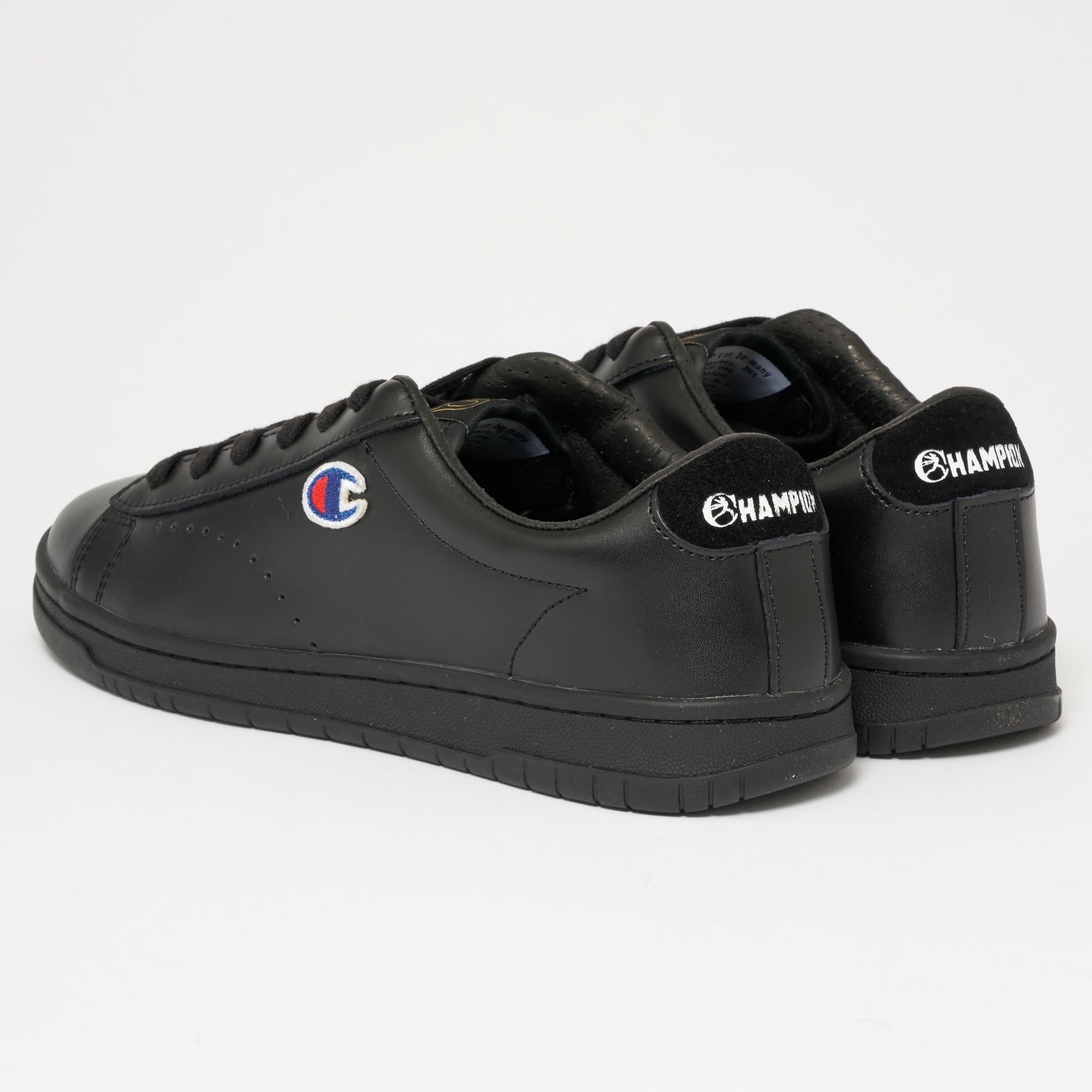 Champion 919 Low Top 'C' Patch Trainers - Black