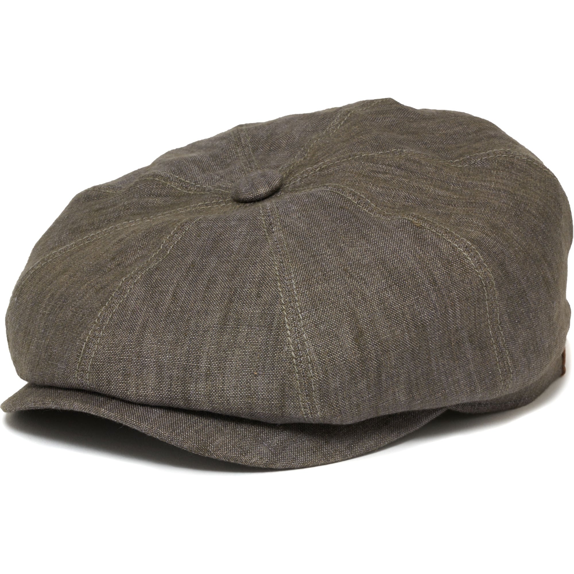 Stetson Hats Hatteras Linen Newsboy Cap- Grey