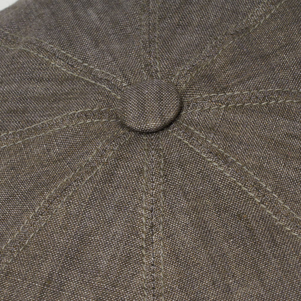 Stetson Hats Hatteras Linen Newsboy Cap- Grey