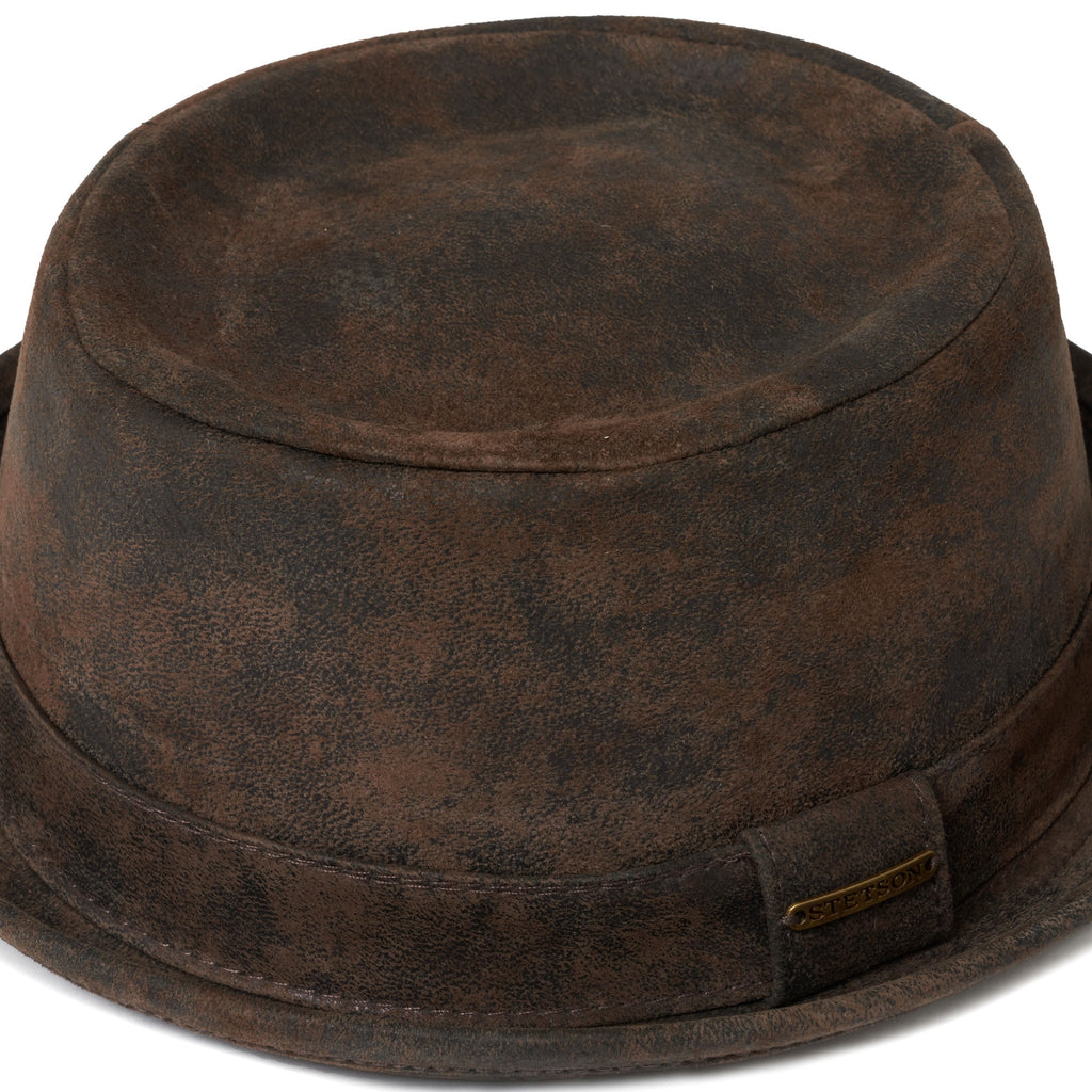 Stetson Hats Odenton Pork Pie Cloth Hat- Brown