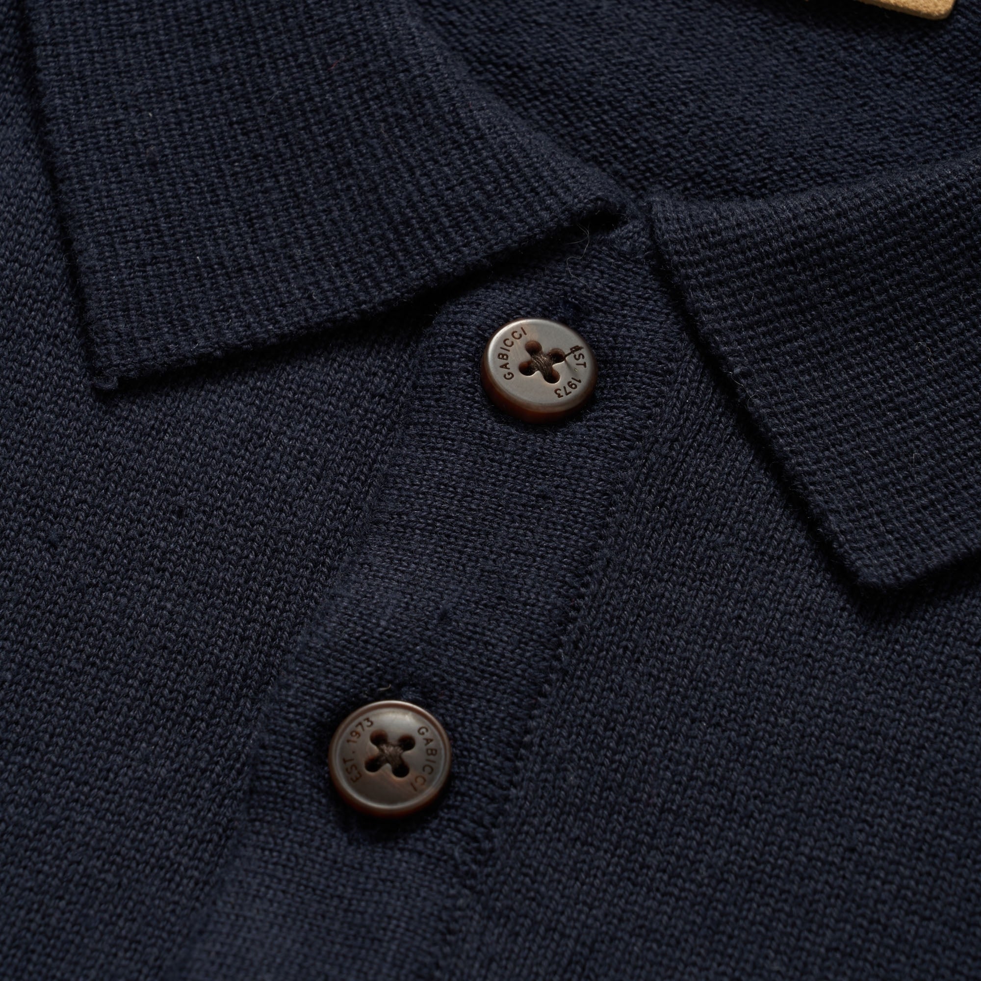 Gabicci Vintage Jackson Knitted Polo Shirt - Navy