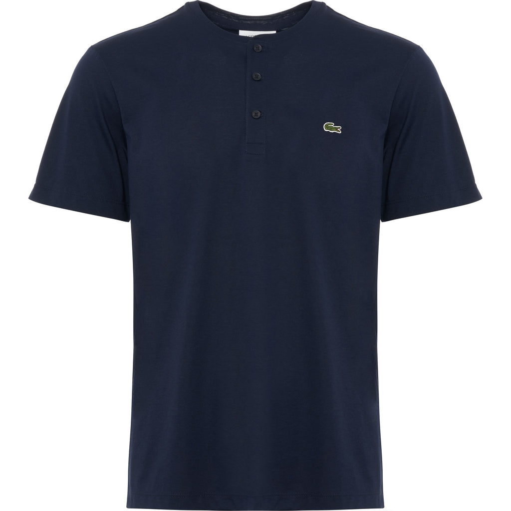 Lacoste Marine Henley Neck Pima Cotton Jersey