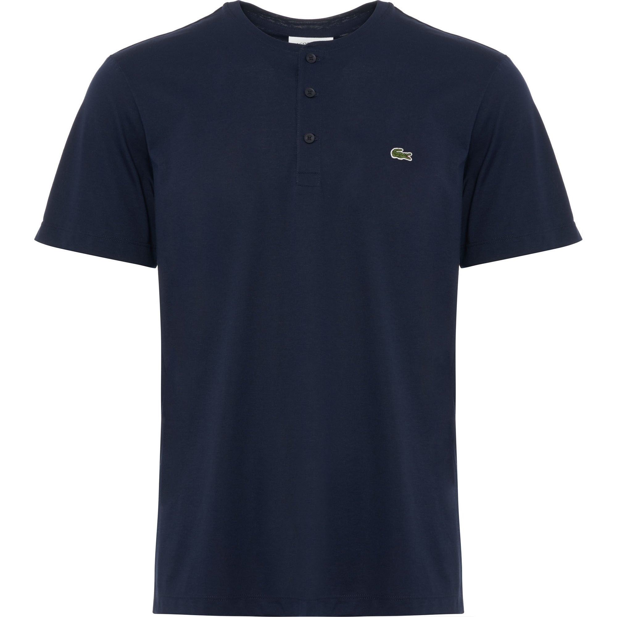 Lacoste Marine Henley Neck Pima Cotton Jersey