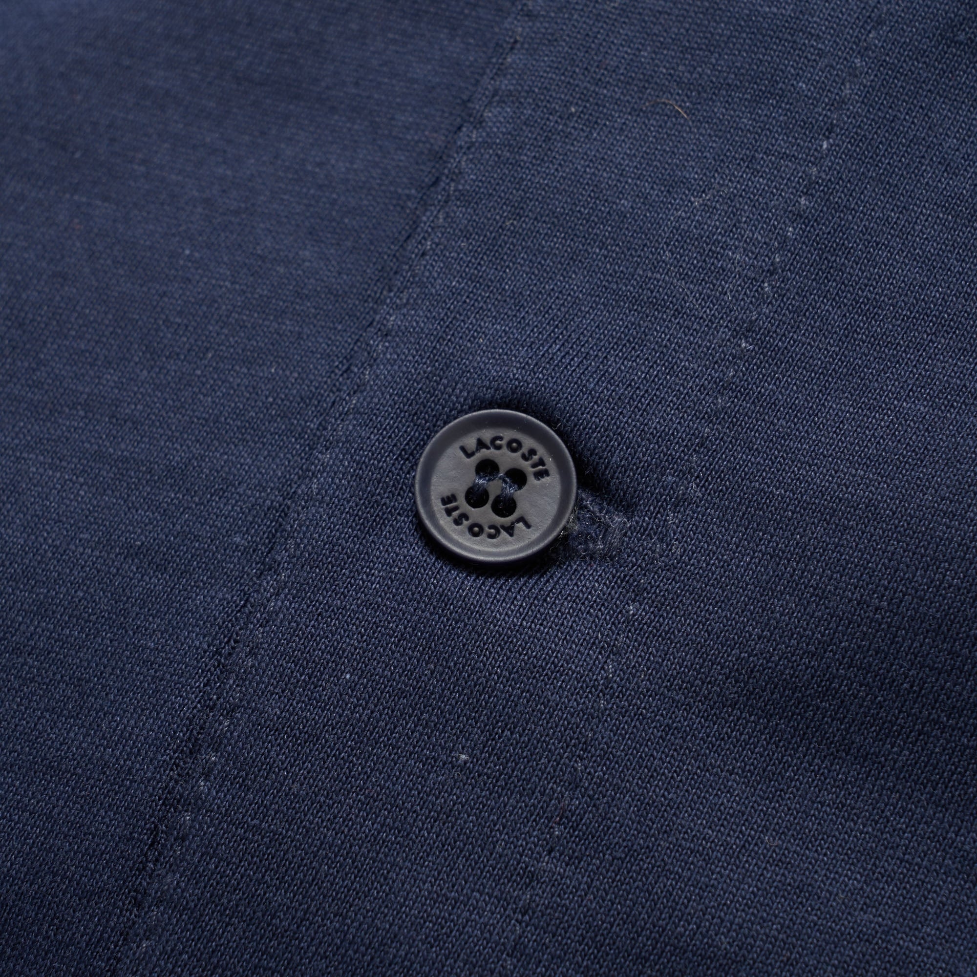 Lacoste Marine Henley Neck Pima Cotton Jersey