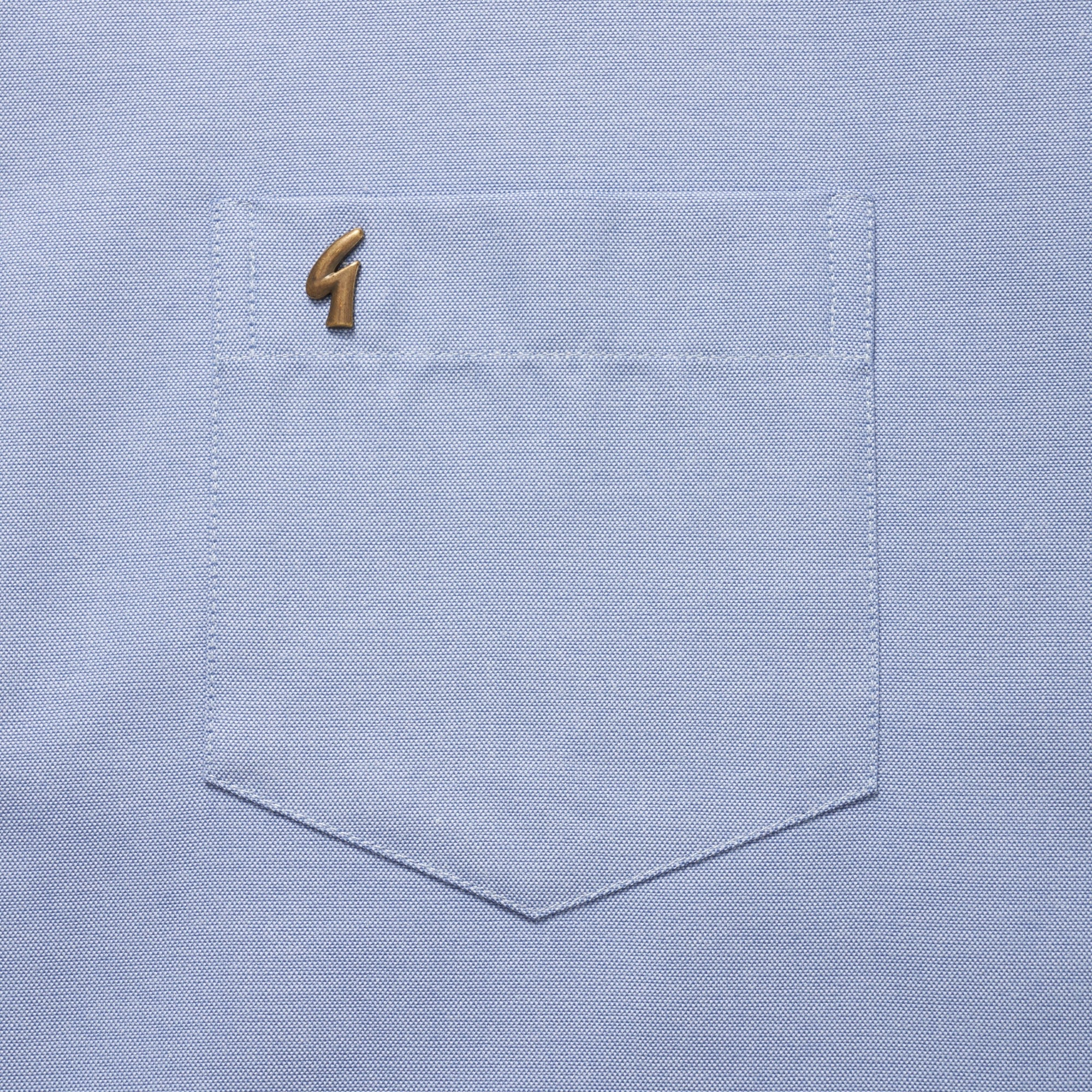 Gabicci Vintage Ocean Camber Oxford Shirt - Ocean