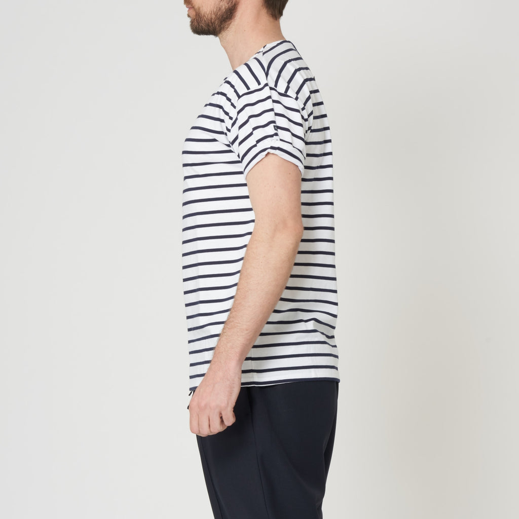 Armor Lux White & Navy Theviec Breton Sailor Shirt