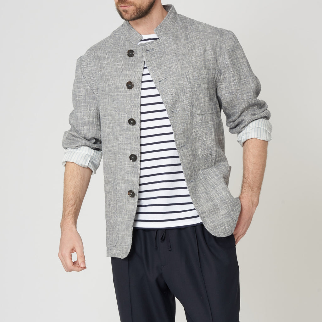 Oliver Spencer Theobald Jacket - Navy & Ecru