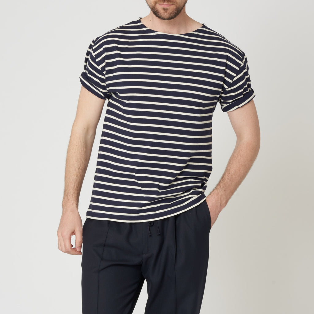 Navy & Natural Theviec Breton Sailor Shirt