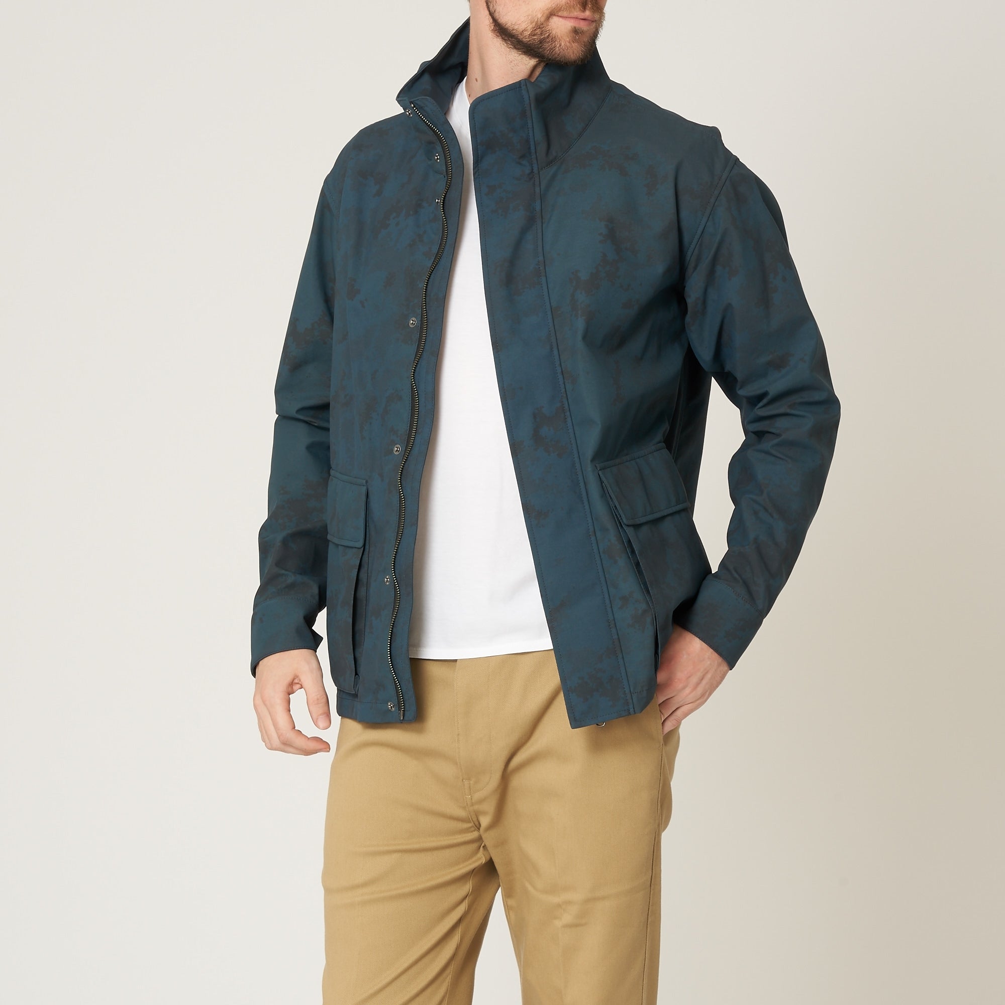 Gloverall Indigo Camo Moto Jacket