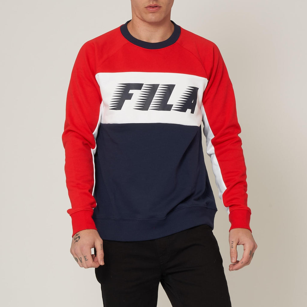Fila Vintage Peacoat & Red Layton Sweatshirt