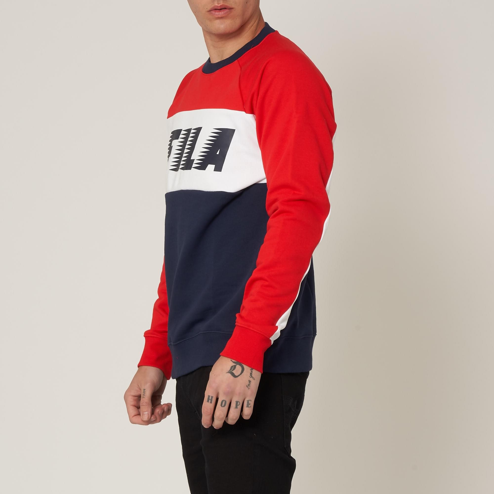 Fila Vintage Peacoat & Red Layton Sweatshirt