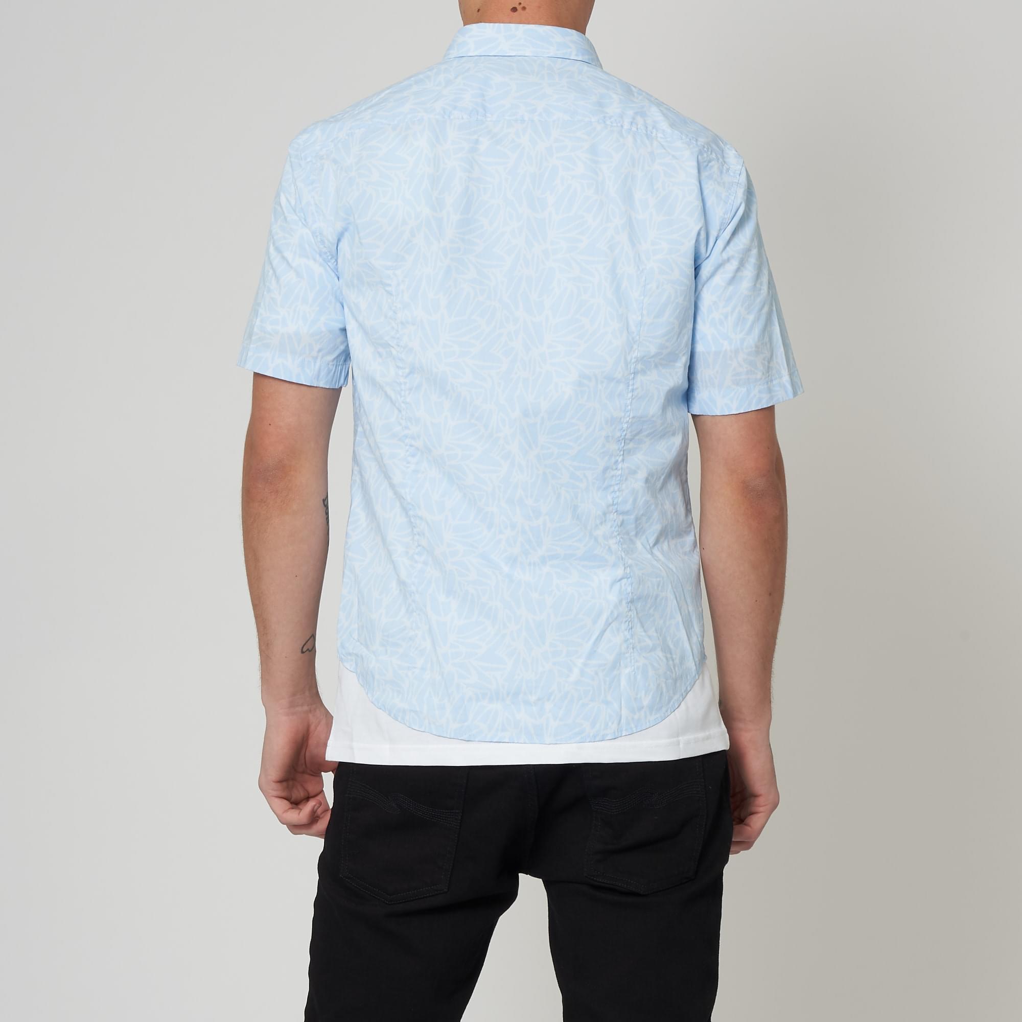 Boss Brodi Short Sleeve Shirt - Open Blue