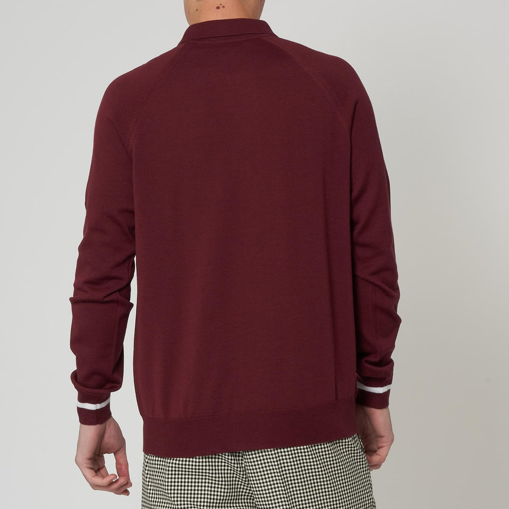 Reissues Long Sleeved Knitted Shirt - Aubergine