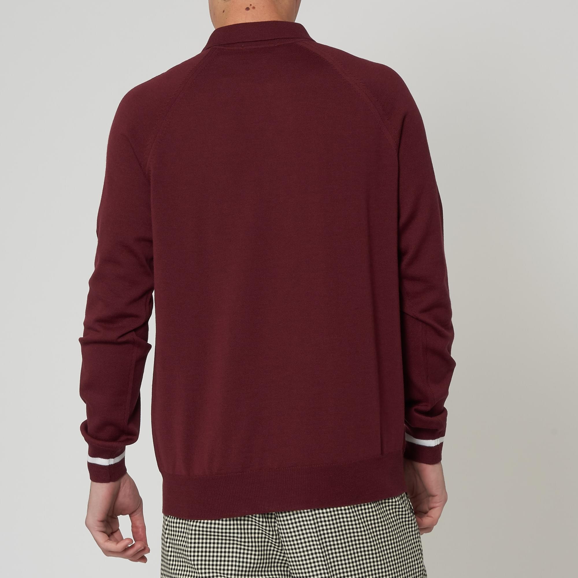 Reissues Long Sleeved Knitted Shirt - Aubergine