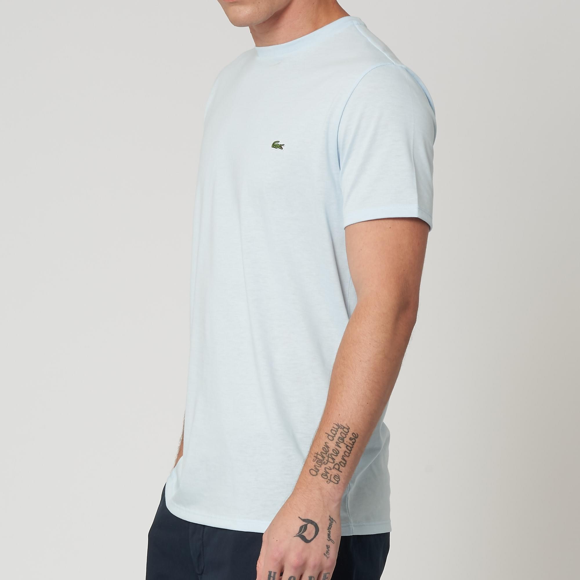 Baby Blue Crew Neck Pima Cotton T-Shirt