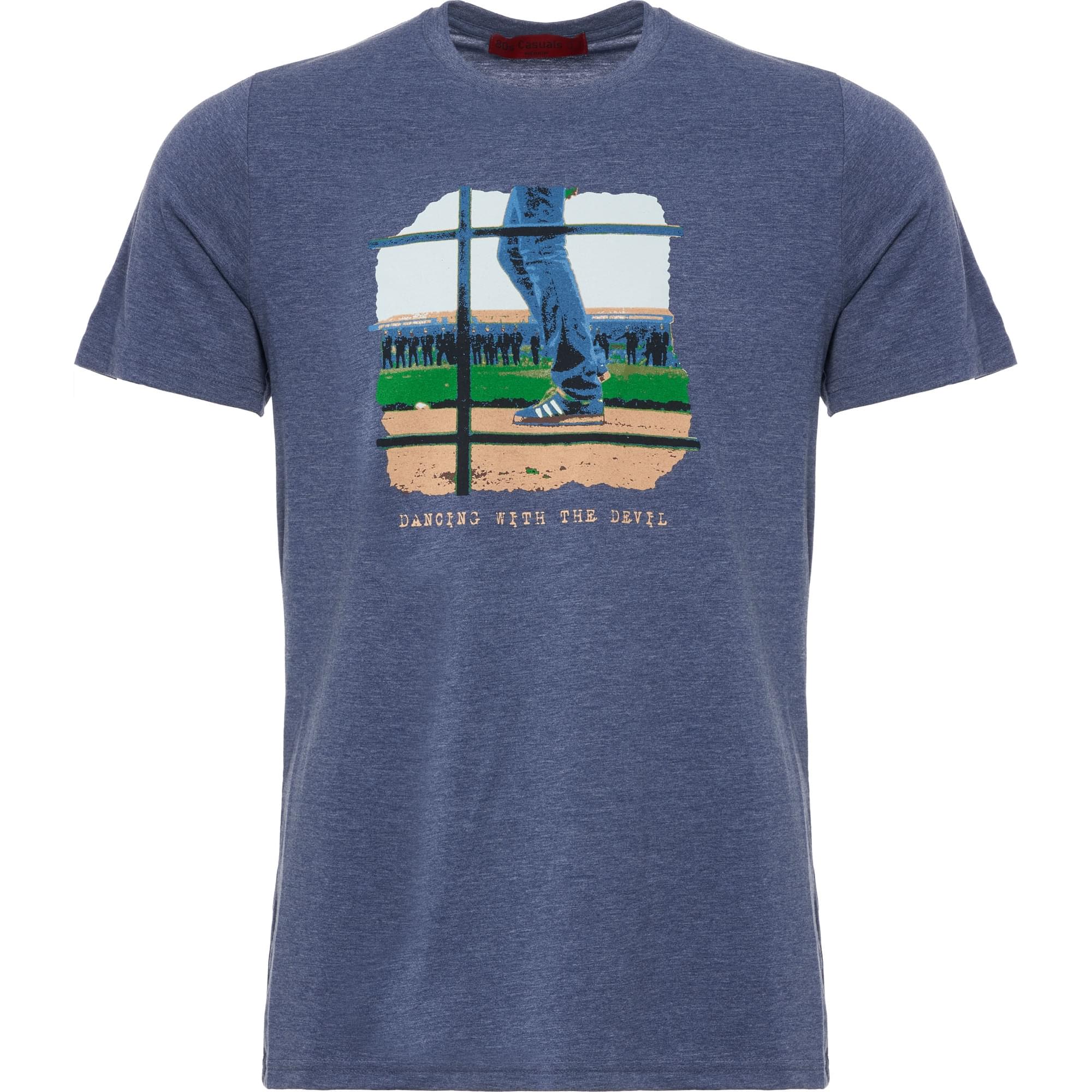 80's Casuals Blue Marl Dancing With The Devil T-Shirt