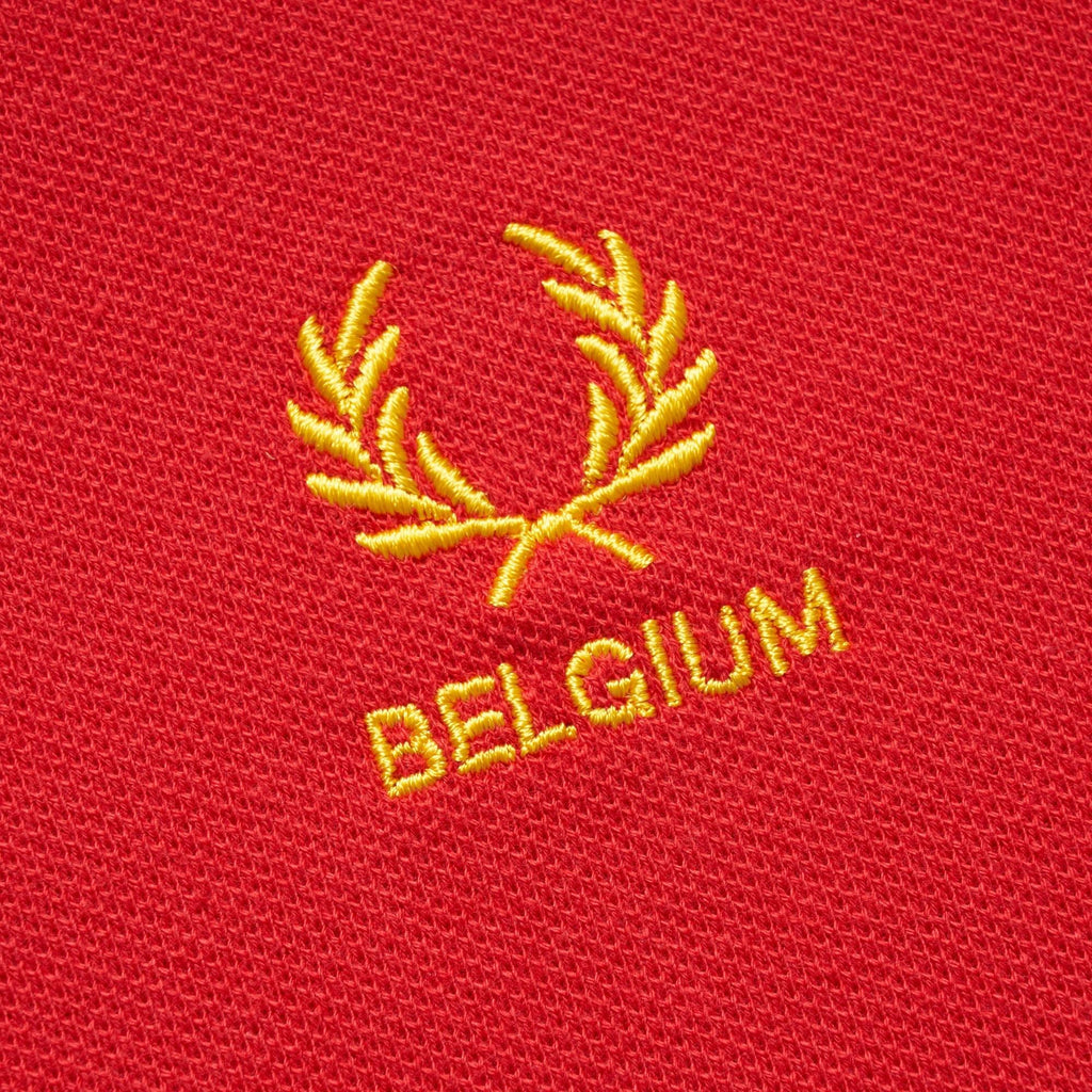 Fred Perry Red Belgium Twin Tipped Polo Shirt