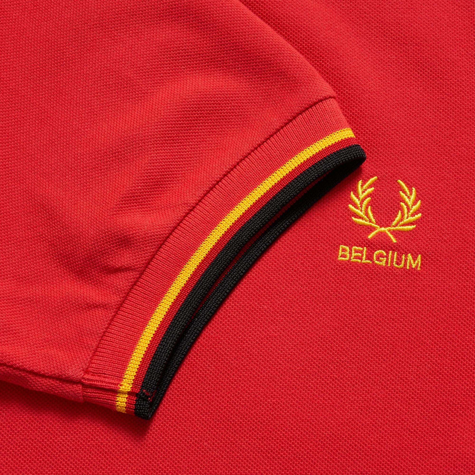 Fred Perry Red Belgium Twin Tipped Polo Shirt