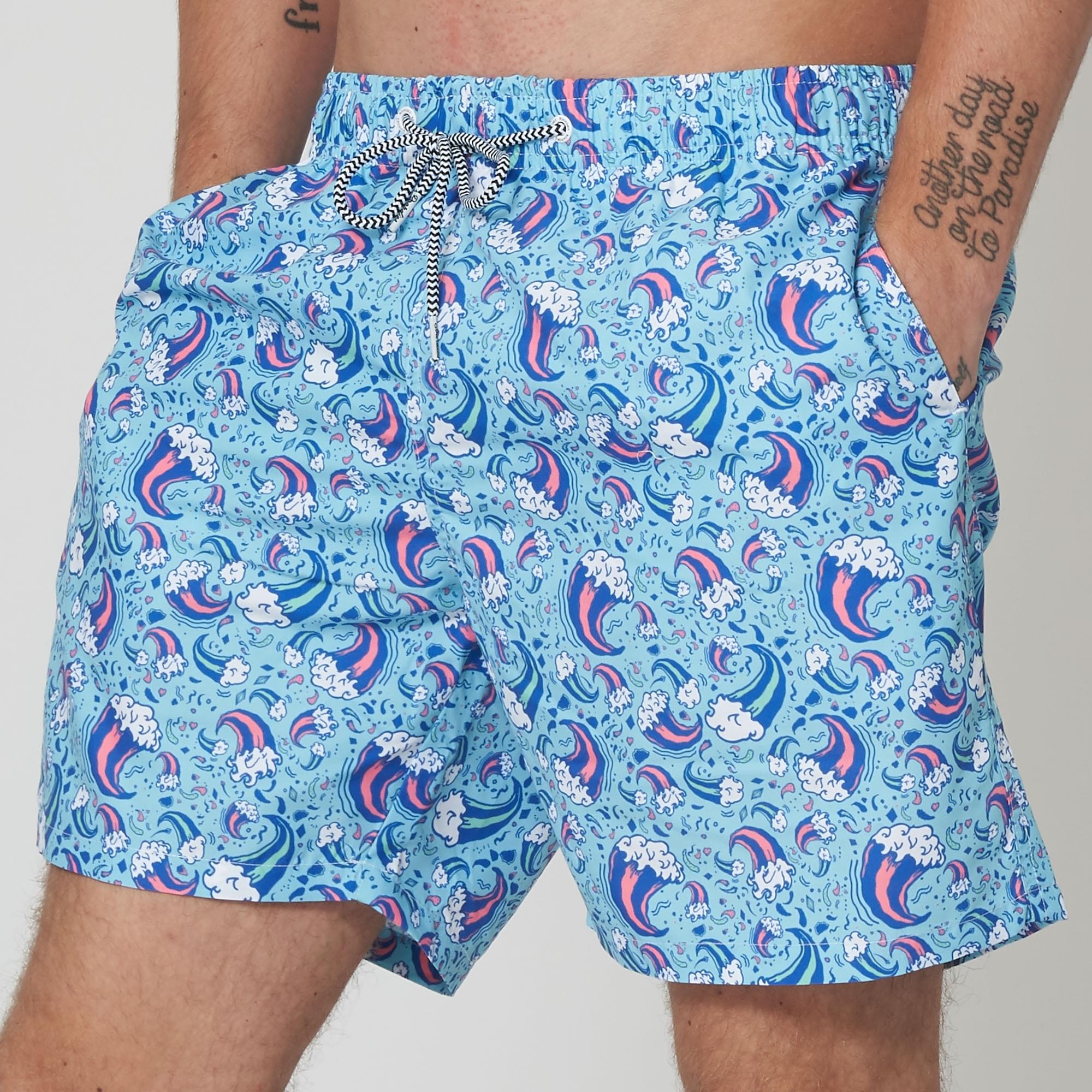 Boardies® Wavey Dayz Mid Length Swim Shorts