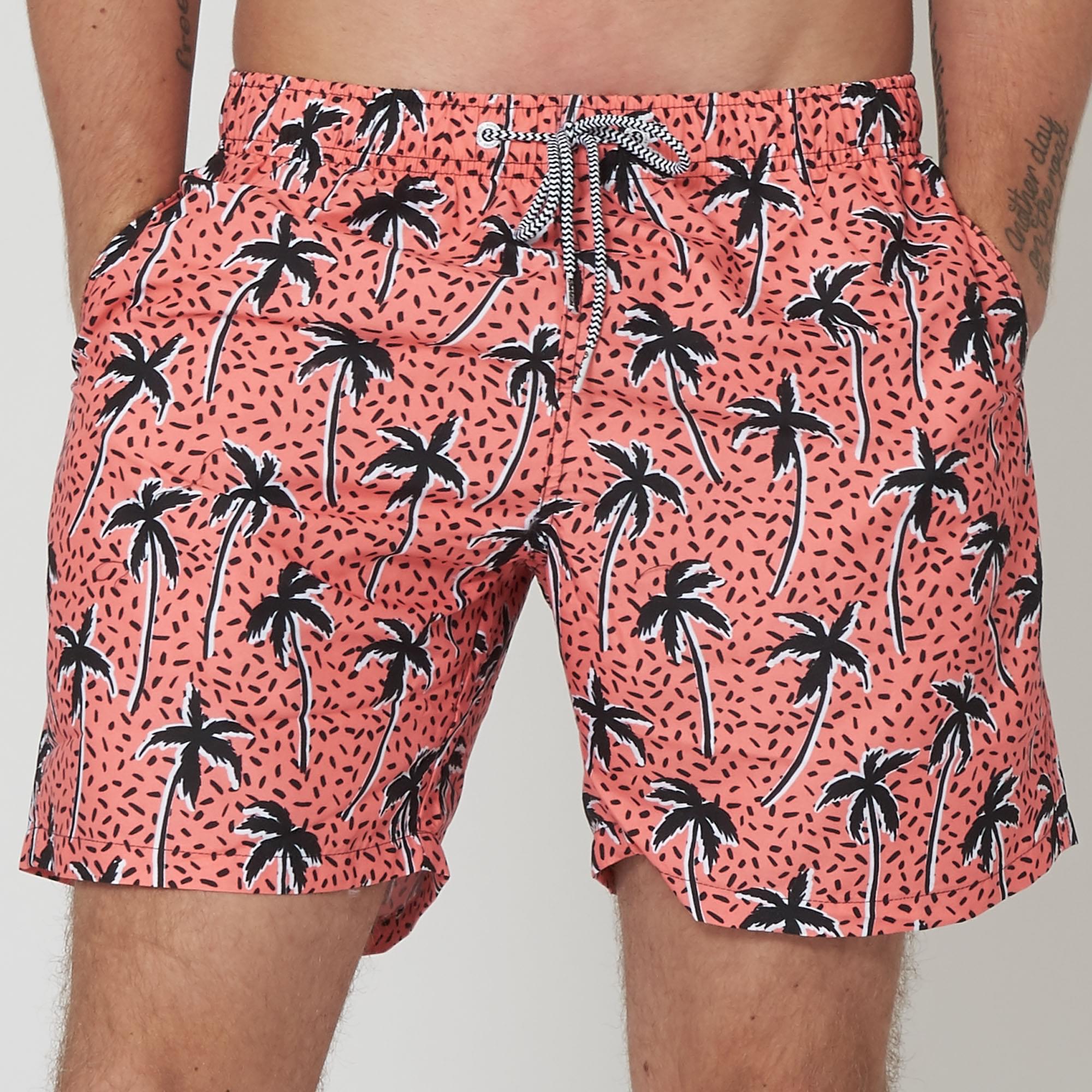 Boardies® Red Flair Palm Swim Shorts