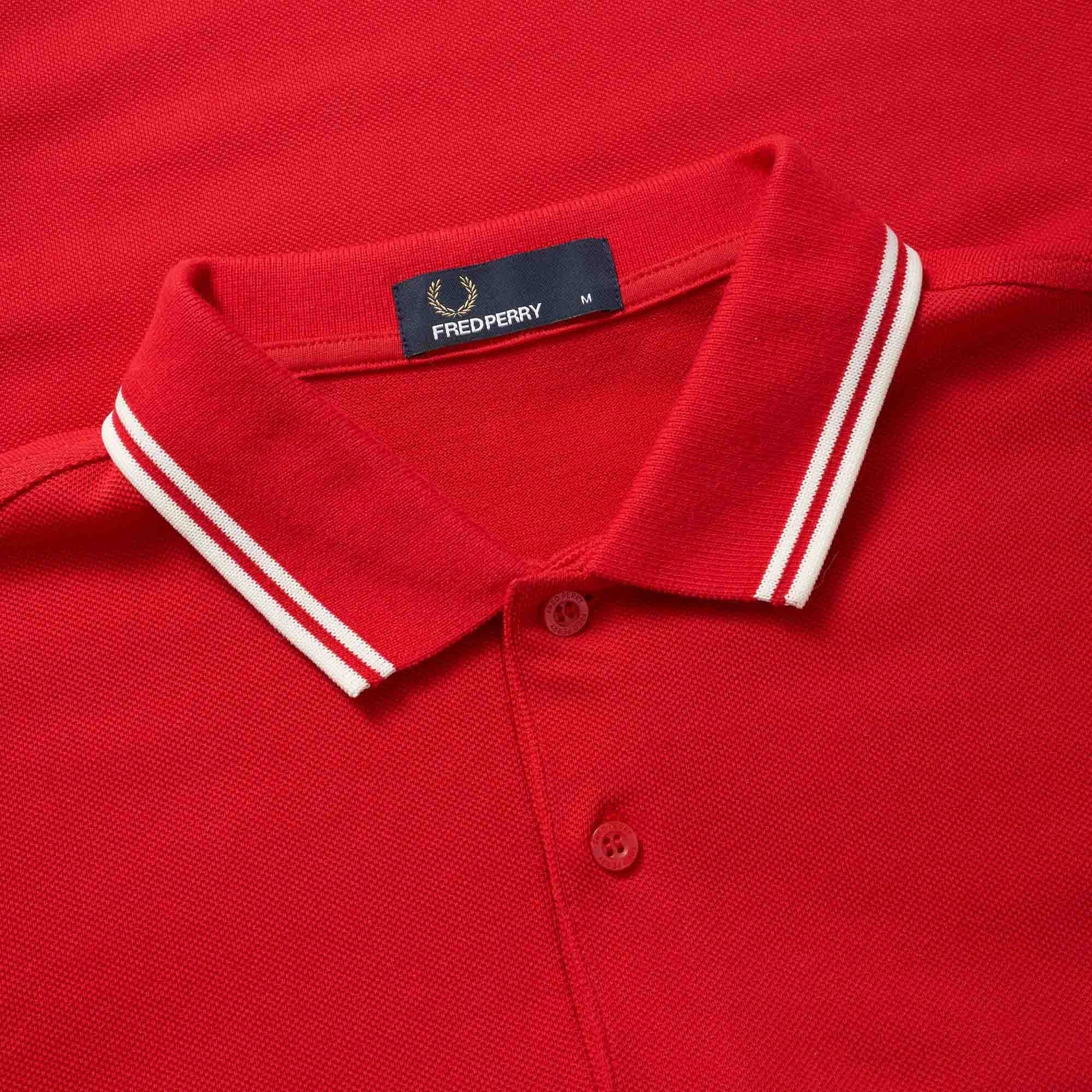 England Red Twin Tip Polo Shirt