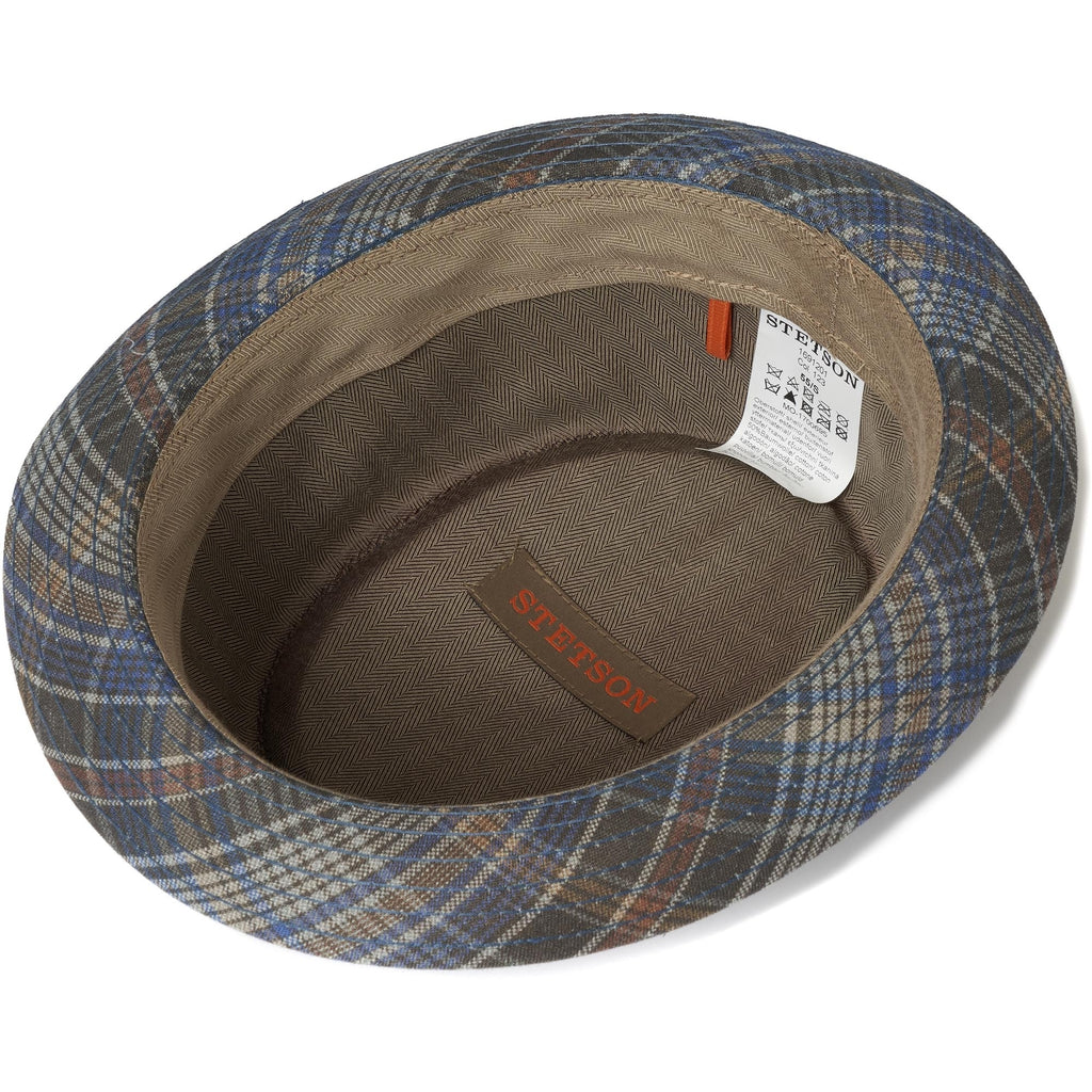 Stetson Hats Checked Pork Pie Hat