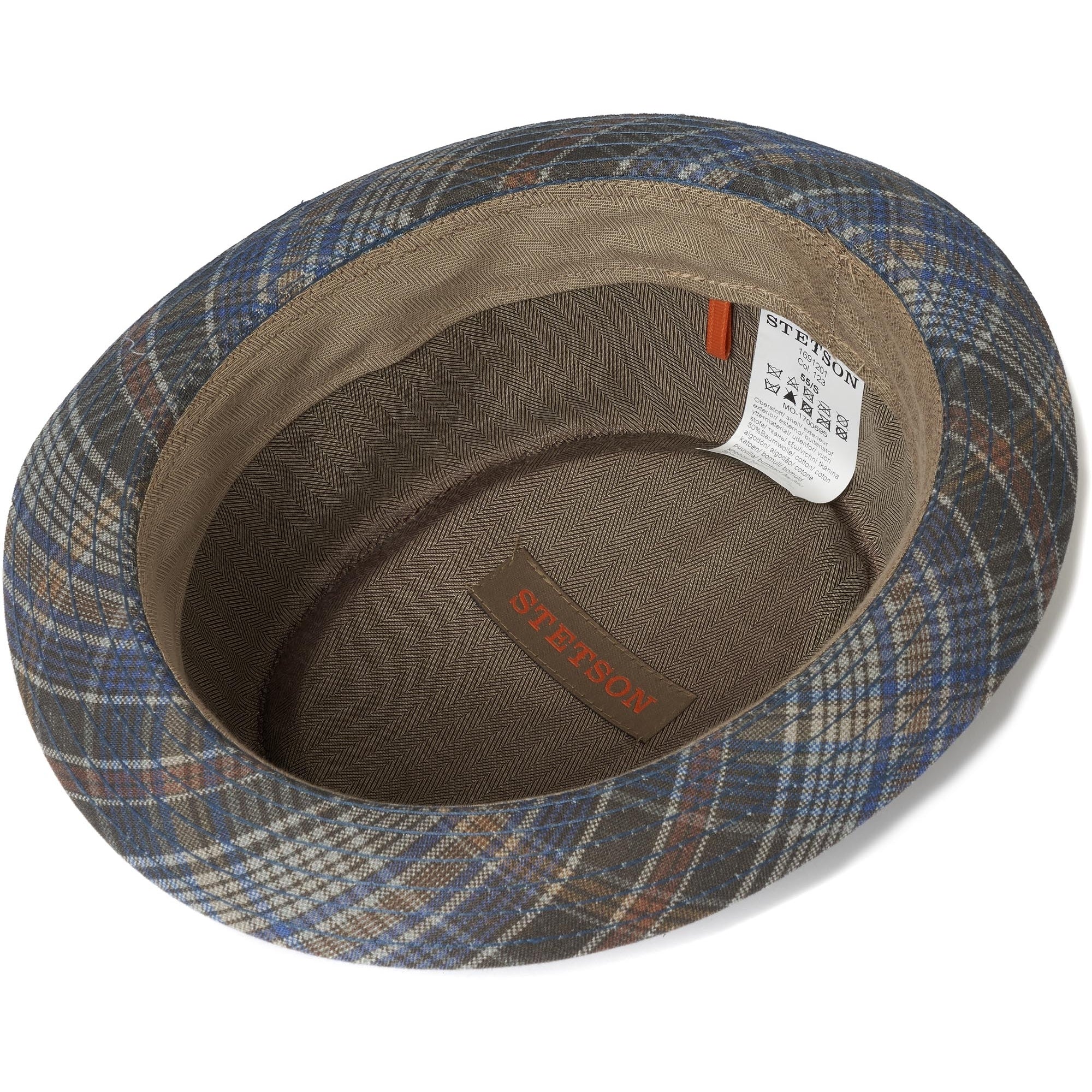 Stetson Hats Checked Pork Pie Hat