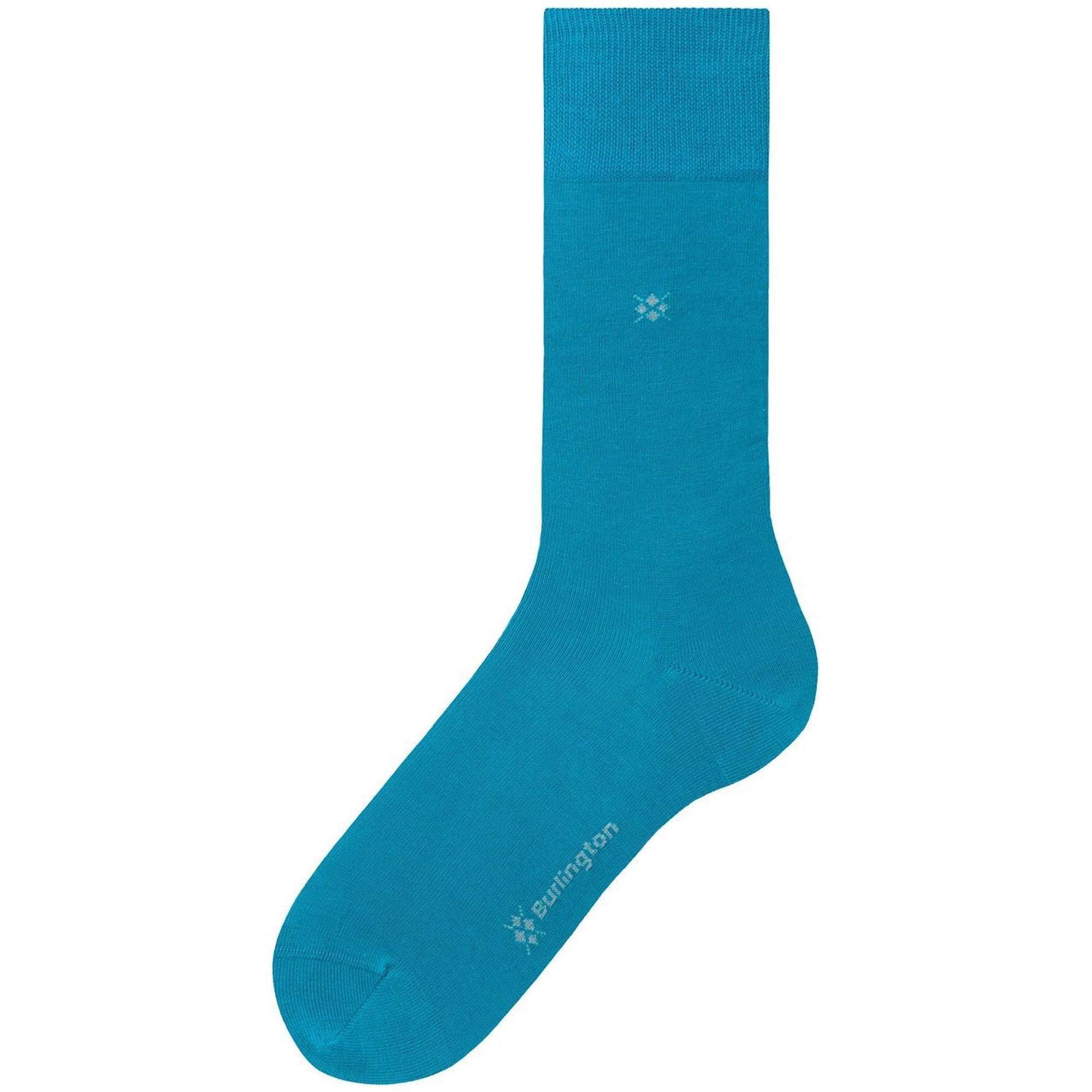 Burlington Socks Teal Dublin Plain Socks