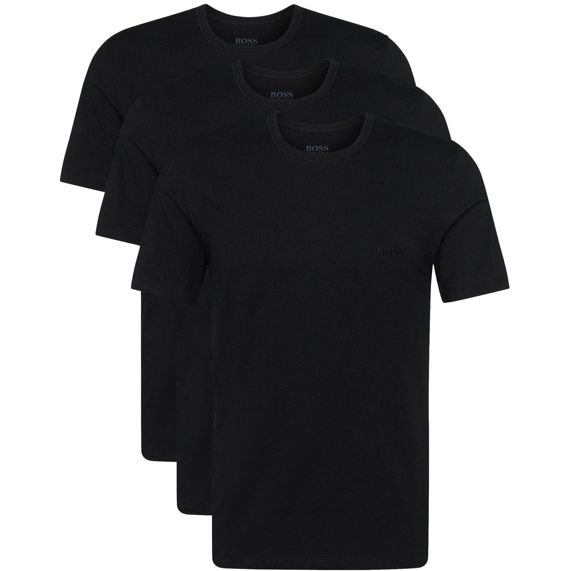 Boss Black Cotton Classic Crew Neck T-Shirt - 3PK