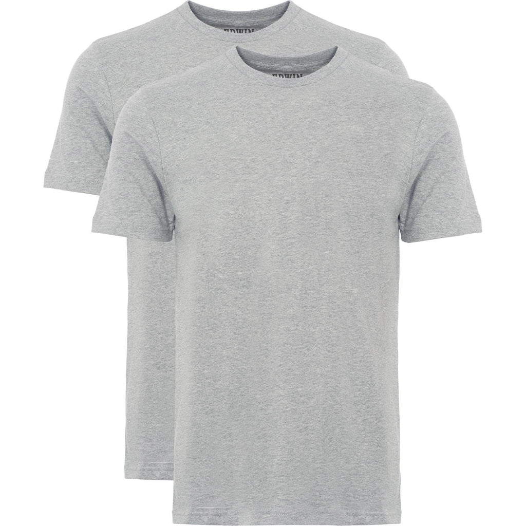 Edwin Grey Short Sleeve T-Shirts - Double Pack