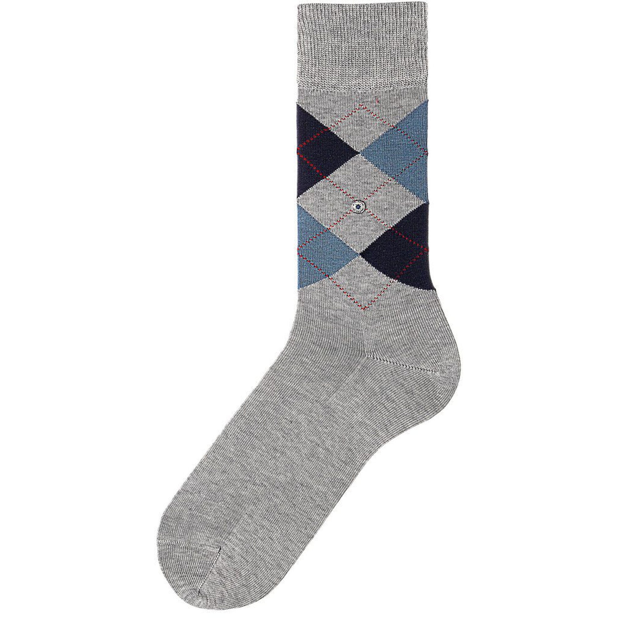 Burlington Socks Burlington Manchester Grey Argyle Socks 20182 3619