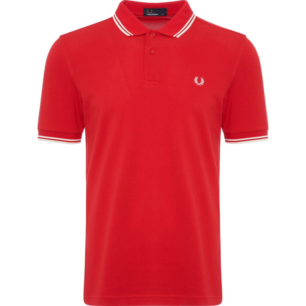 England Red Twin Tip Polo Shirt