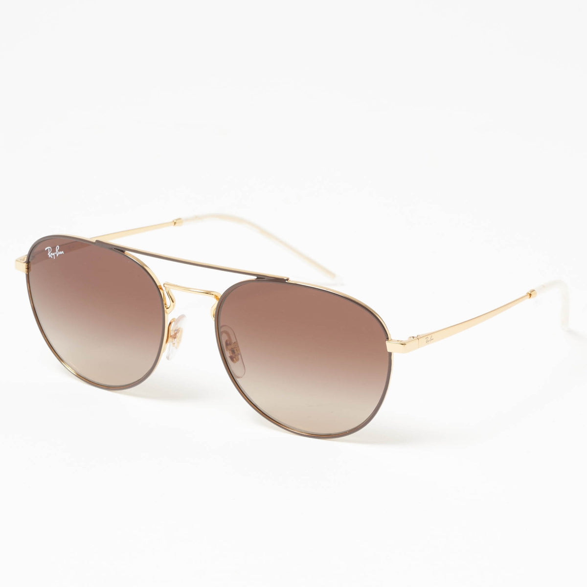 Ray Ban Gold RB3589 Sunglasses - Brown Gradient Lenses – Stuarts London