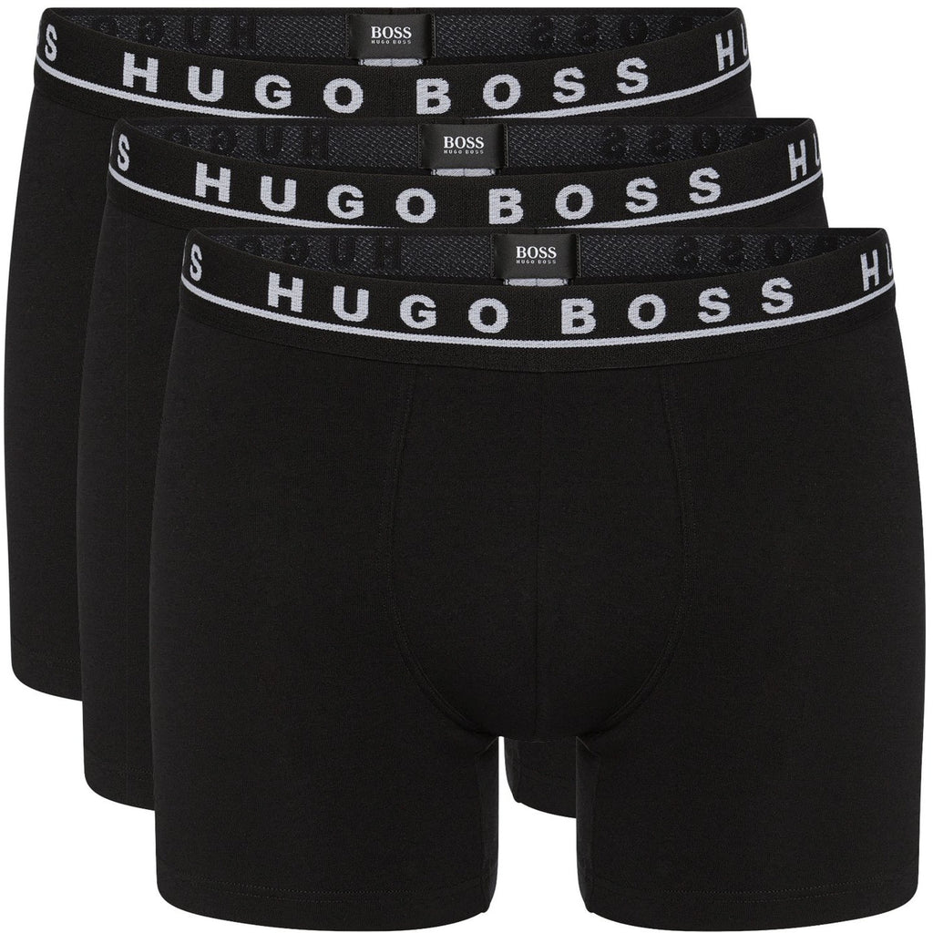 Boss Black Cotton Stretch Boxer Briefs - 3PK