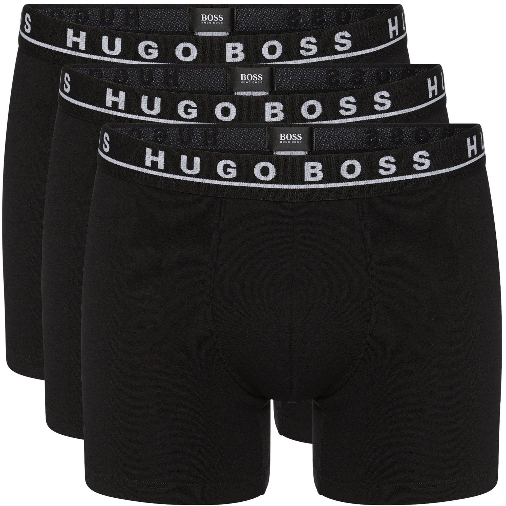 Boss Black Cotton Stretch Boxer Briefs - 3PK